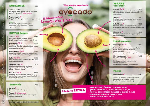 Menú avocado