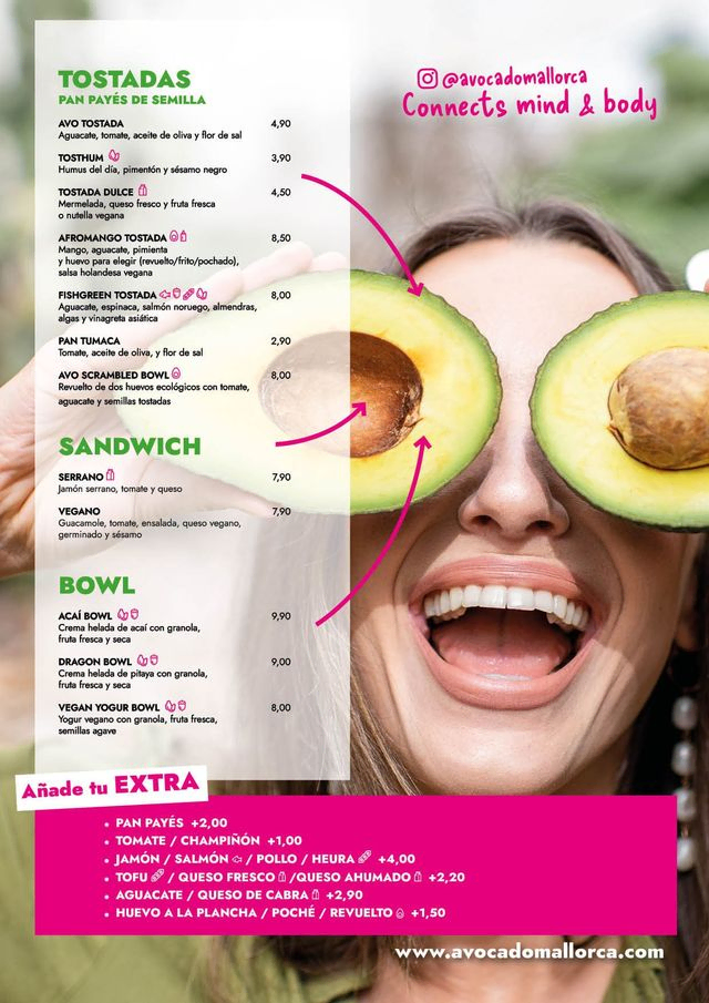 Menú de desayunos